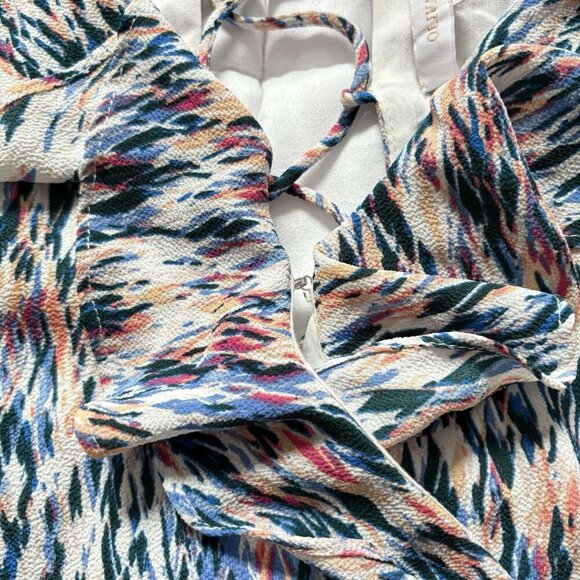 Olivaceous Mini Dress Womens Size Medium Ruffle Bohemian Milkmaid Coquette - Picture 5 of 13